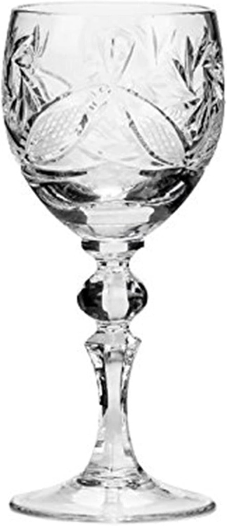 WORLD GIFTS Elegant and Modern Russian Cut Crystal Sherry Glasses Set for Hosting Parties and Events - 2.25 oz Sherry Crystal, Set of 6