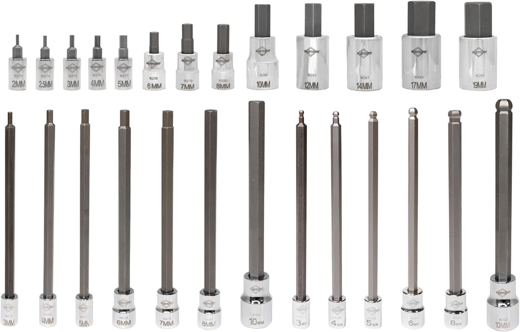Mayhew Tools 16065F Master Socket Bit Set, 26-Piece Metric Hex