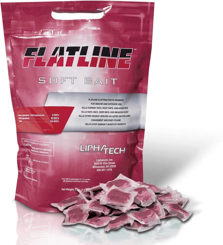 LIPHA TECH Flatline Soft Bait Rodenticide