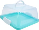 Plastic Cake Carrier Square Cake Cover Lid Tote for Travel Reusable Dessert Box