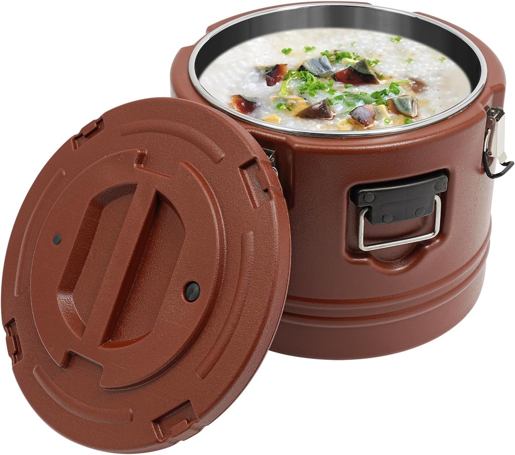 Insulated Soup Container Commercial Food Warmer for Hot or Cold Food & Beverage, 30L/7.93Gal Stainless Steel Portable Soup Box for Restaurant Canteen Home Party Lunch