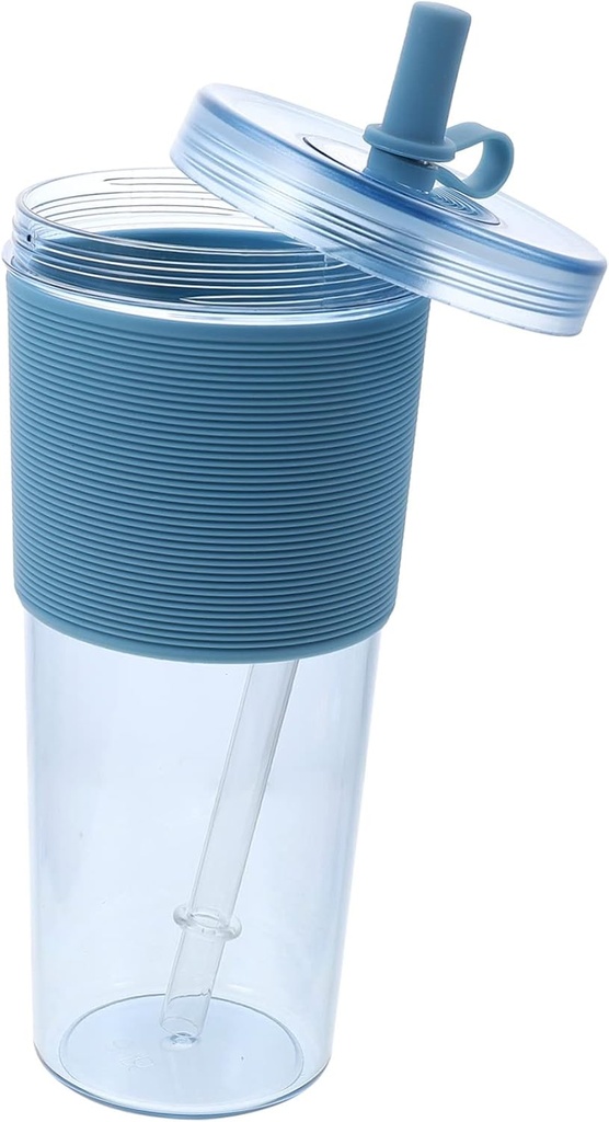 Large Capacity Plastic Water Cup Straw Leakproof Travel Bottle for Juices Teas and Cold Drinks Easy to Clean and Reusable