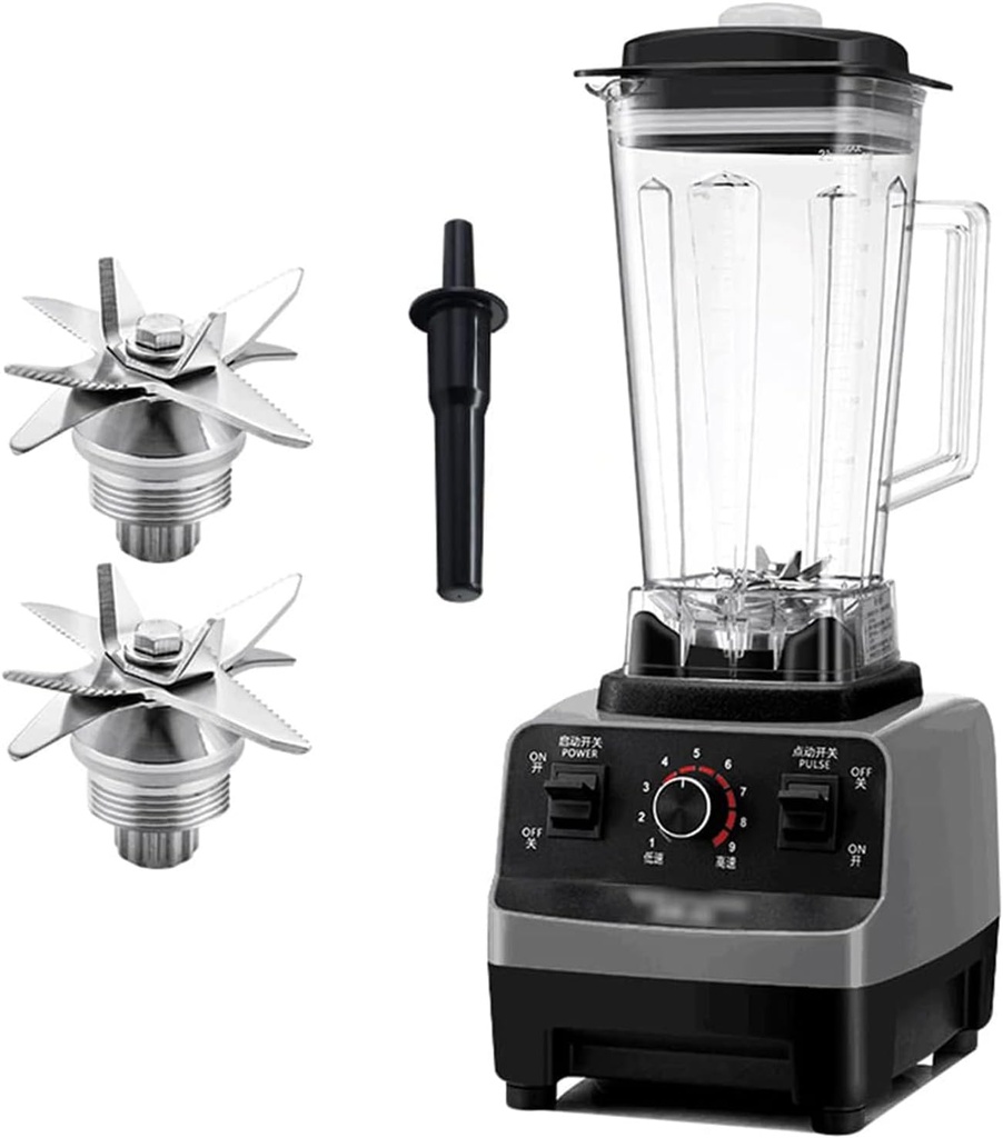 Smoothie Blender, 2L Large Capacity 1600W Professional Countertop Mixer, Multi-Function Soy Milk Maker,9 Speed black