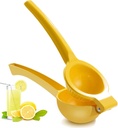 Manual Juicer Citrus Lemon Squeezer, Fruit Juicer Lime Press Metal, Professional Hand Juicer Kitchen Tool(Yellow）