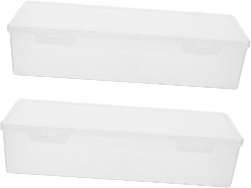 2pcs Sealed Crisper Box Containers Lids Bread Storage Box Stackable Bread