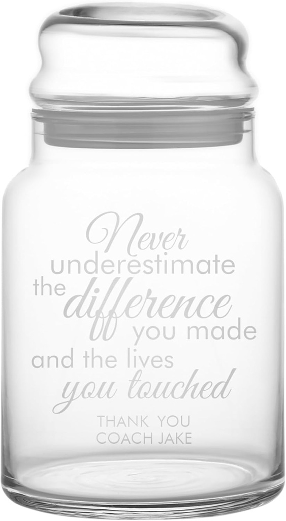 Let's Make Memories Personalized Variety Glass Candy Jars - Difference You Made Design