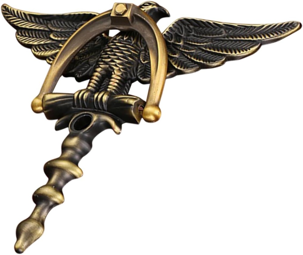 European Style Eagle Head Security Knocker Zinc Alloy Front with Peephole for Enhanced Home Security