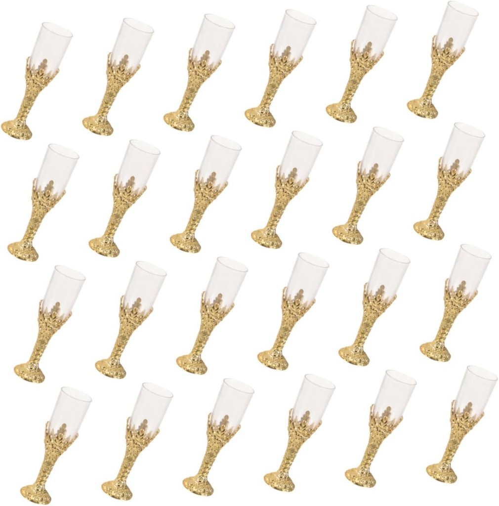 Creative Mini Goblet Candy Boxes Electroplated Base 24-Piece Set for Festival Decorations and Party Favors