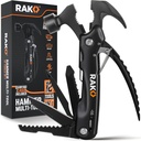 RAK Hammer Multitool BirthdayGifts for Men - Cool Unique Gifts Who Have Everything - Compact DIY Survival Multi Tool - Backpacking & Camping Accessories - Gadget Gifts