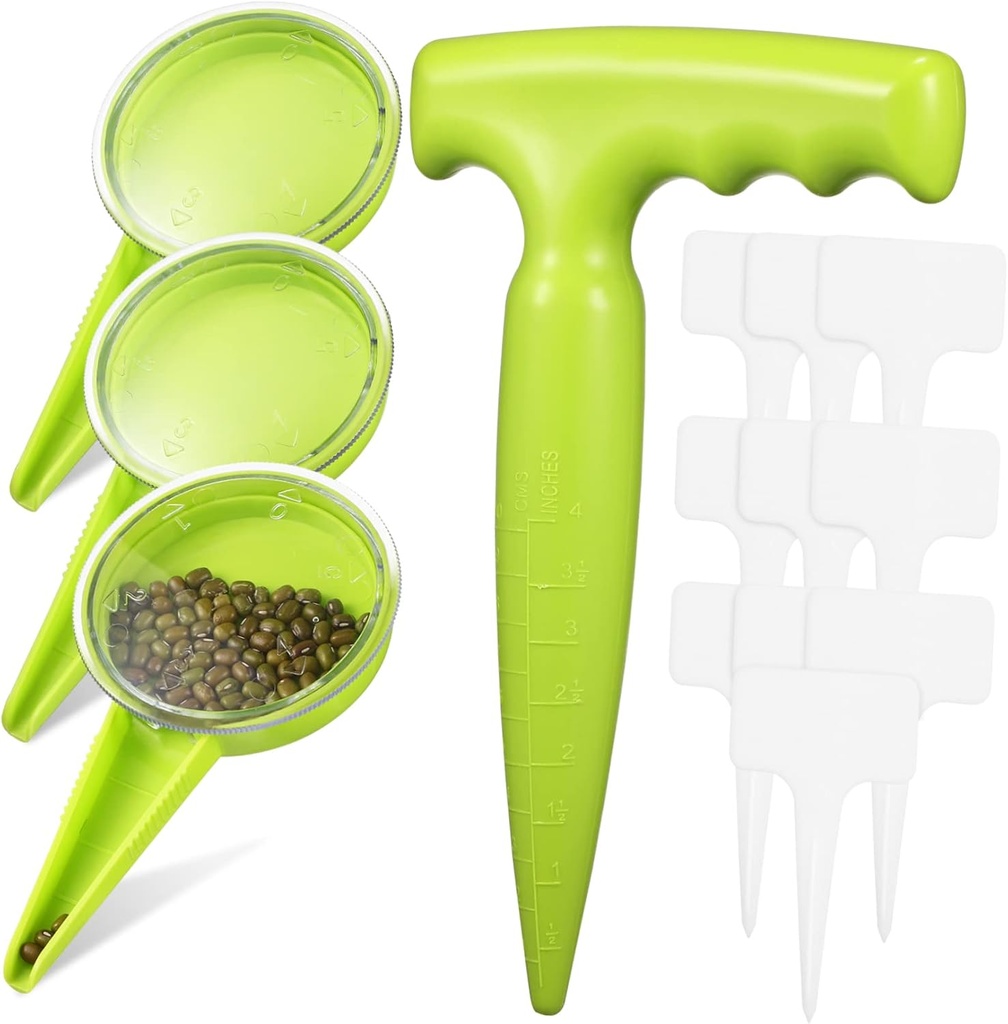 Toyvian Ergonomic Handle Dispenser Hand Tool Adjustable Planter for Sowing Dispenser for Garden