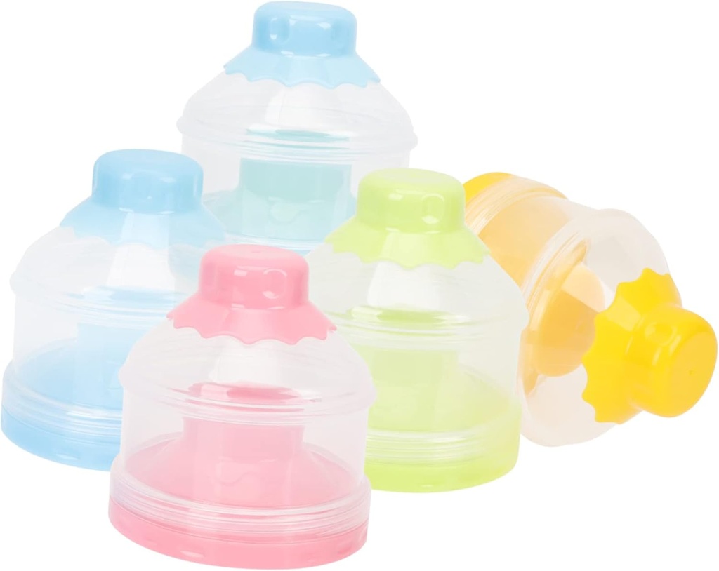 2Pcs Formula Dispenser Stackable Airtight Milk Powder Container for Travel for Snacks and Food Storage
