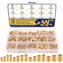 500Pcs Threaded Inserts Kit M2 M3 M4 M5 - Female Thread Heat Set Insert, Brass Knurled Thread Insert Nuts for Plastic Injection Molding(Metric)
