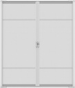 Brisa White Retractable Screen Door 78" Double