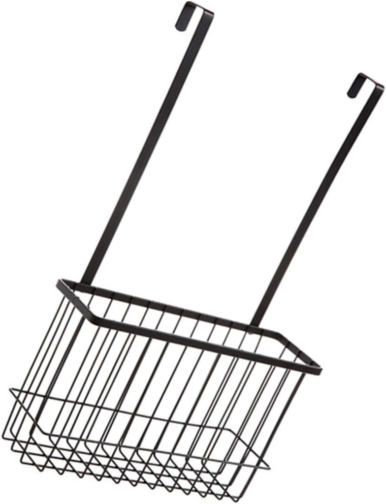 Garneck Over Door Hanging Basket Rustproof Iron Wire Storage for Kitchen Bathroom Design Organize Sundries Shower Essentials Space-saving Hanging Cabinet Basket