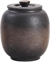 Gilded Glaze Ceramic Tea Container with Lid Large Multi-Functional Jar for Sugar Grain Desktop Organizer Home Kitchen Storage