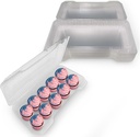 MT Products Clear Cupcake Containers 13" x 6" x 2" - Disposable Muffin and Cupcake Holder - Pack of 20
