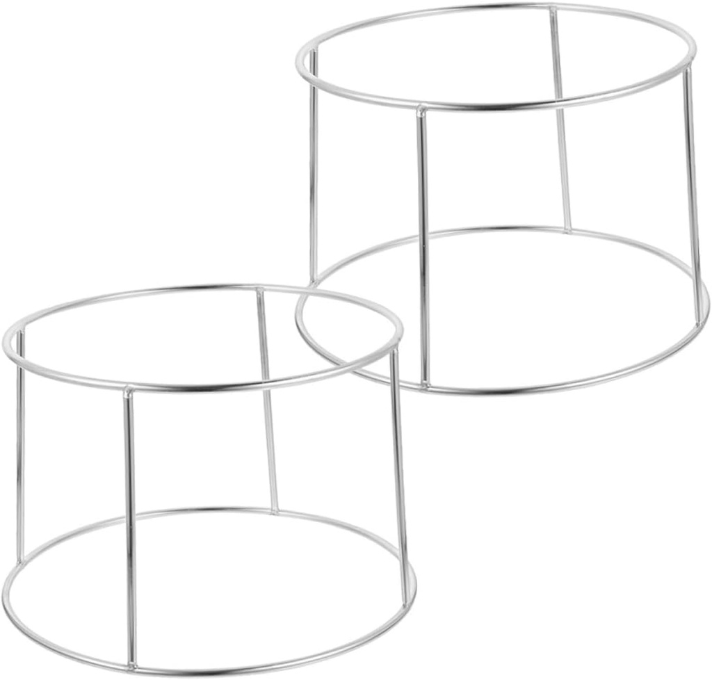 2pcs Stainless Steel Grill Rack for Baking Serving Pizza Seafood Display Buffet