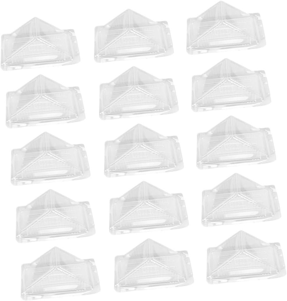 Plastic Sandwich Boxes 60 Pack Triangle Food Container Baking Cake Holder Shop Store Restaurant Disposal Safe Practical