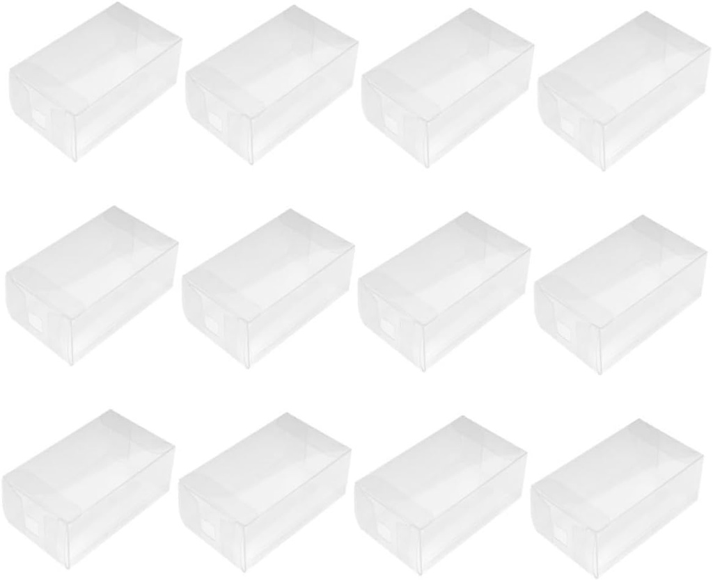 12pcs Ice Cream Packaging Box Rectangle Cake Carrier Cupcake Holders Cake Boxes Extra Tall Carrier