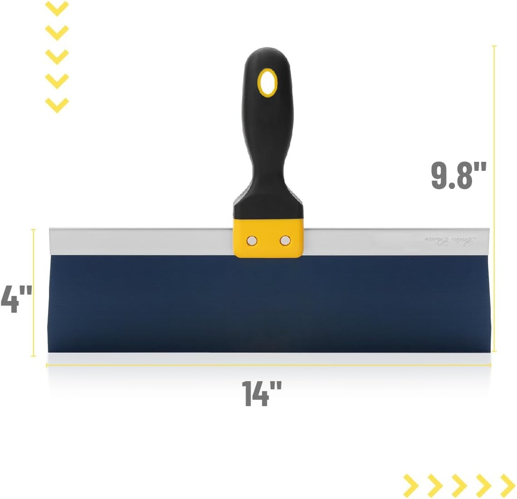 Bates- Taping Knife, 14 Inch, Blue Steel Drywall Taping Knife