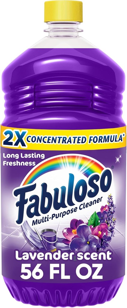 Fabuloso Multi-Purpose Cleaner & Floor Cleaner, 2X Concentrated, Lavender Scent, 56 fluid ounces