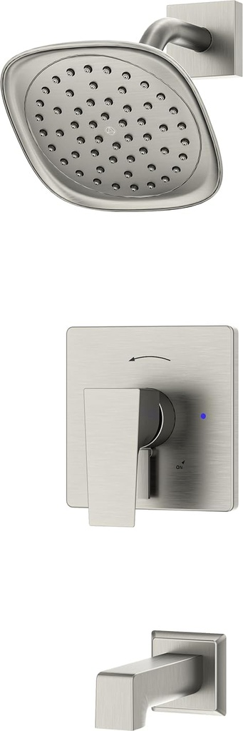 Verity Single Handle Wall Mounted Tub and Shower Trim Kit with Diverter Lever (Valve Not Included) 2.0 GPM