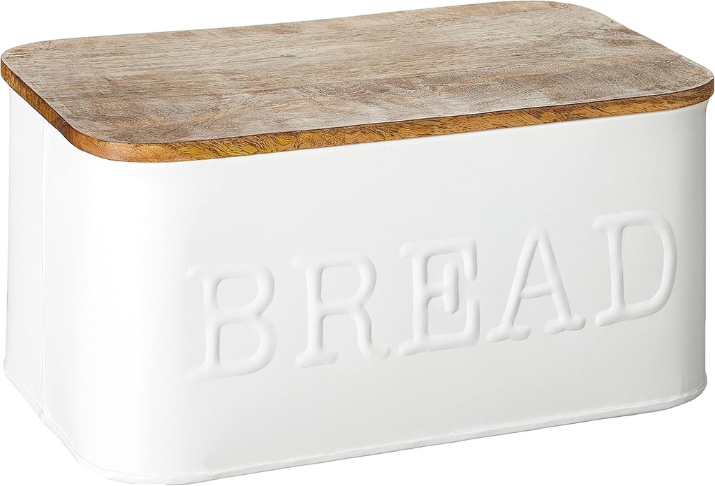 Mud Pie Circa Bread Box white, "5 1/4" x 12"