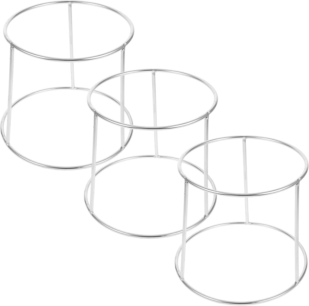 OUNONA 3pcs Stainless Steel Seafood Display Rack Double-layer Food Dish Holder Stand for Buffet Serving Versatile Plate Display Rack for Appetizers and Desserts Stylish Tableware