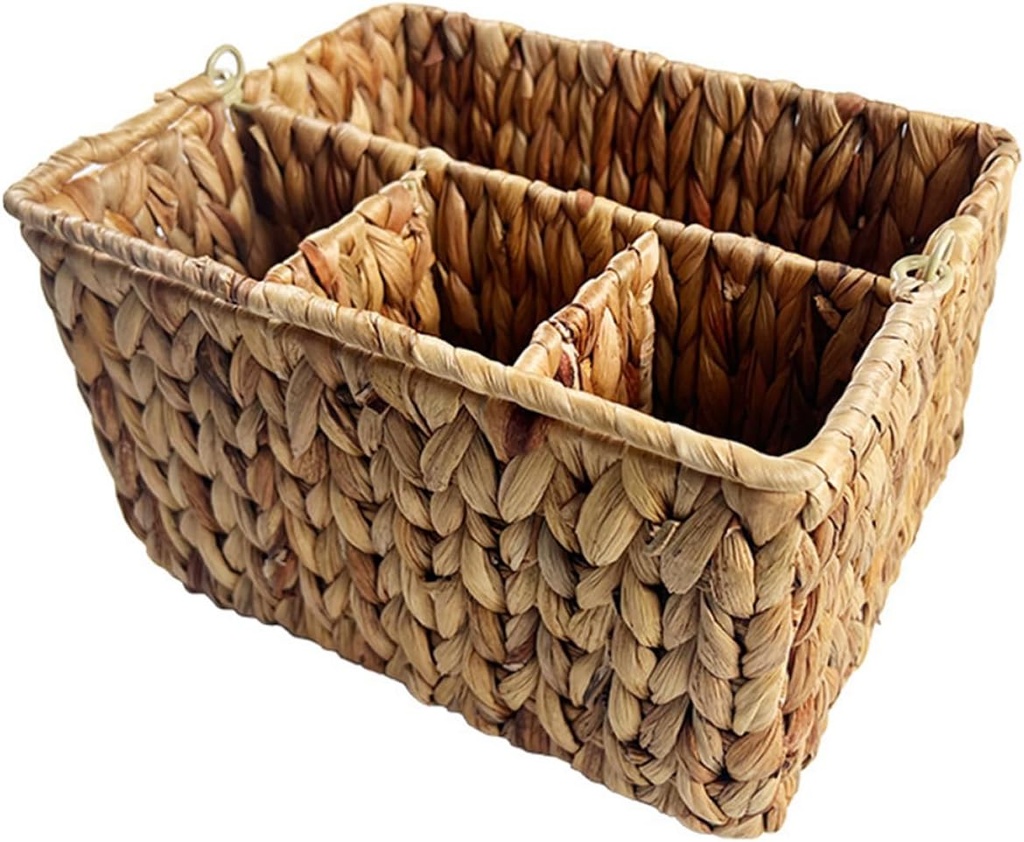 Straw Storage Basket Office Desk Organizer Bins Home Silverware Holder Compact Cutlery Organizer