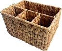 Straw Storage Basket Office Desk Organizer Bins Home Silverware Holder Compact Cutlery Organizer