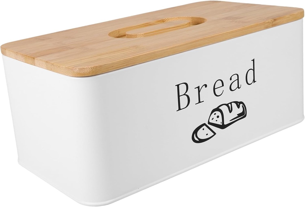 PRETYZOOM Decorative Bread Box for Kitchen Countertop Stylish Bread Storage Container Lightweight Design