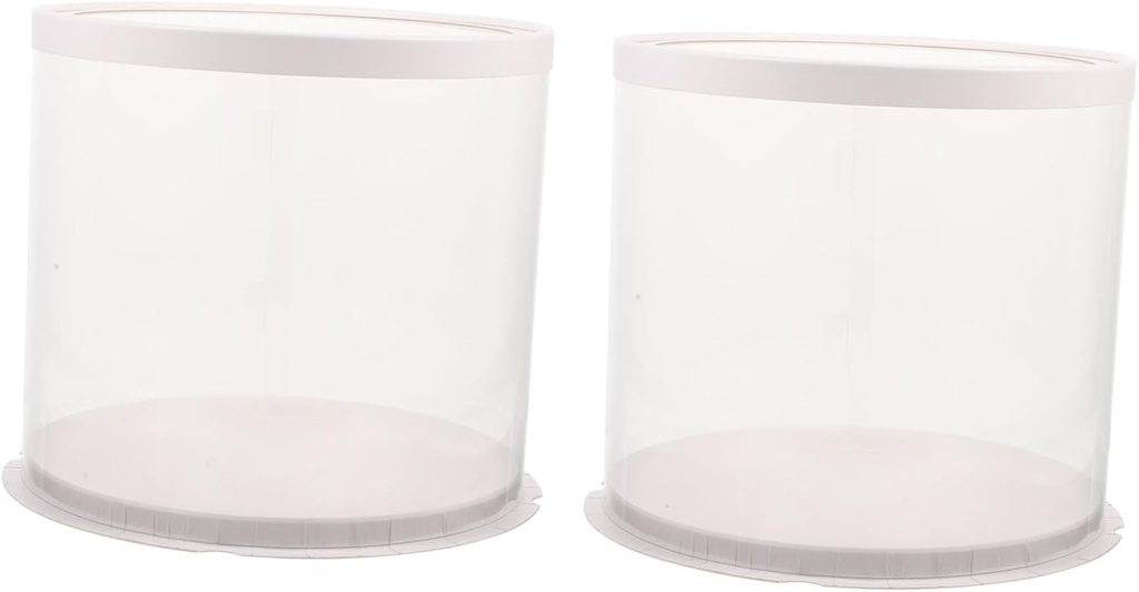 IMIKEYA Round Cake Carrier Lid 2pcs Tall Cake Boxes Baking Packing Box - Cover