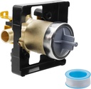R10000-UNBX Universal Shower Valve Body for Tub Faucet Trim Kits, Brass Bathtub Valve Replacement