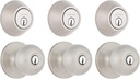 BRINKS – Front Door Lock – Traditional Single Cylinder Deadbolt – Easy Installation, Keyed Entry, Pick Resistant Security for Home and Residence (Front Door Deadbolt with Knob, 3 Pack)