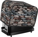 Stone Toaster Cover 2 Slice, Two Slice Bread Machine Covers Quilted Toaster Dust Cover Universal Size Kitchen Small Appliance Cover With Top Handle