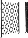 Expandable Folding Security Gate - 85" H x 95" W, Heavy Duty Steel Construction with Powder Coating, 360° Locking Casters, Easy Install for Driveways, Gardens, Storefronts & Commercial Use