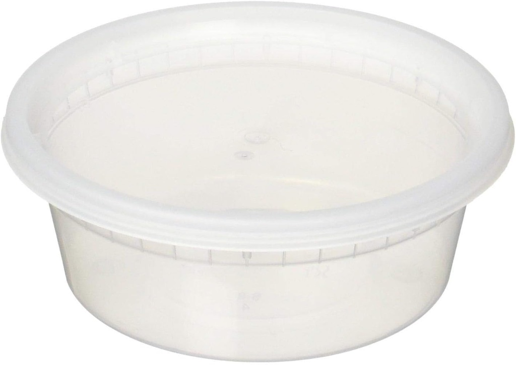 Extreme Freeze Deli Food Containers with Lids, 8-Ounce, 40-Pack