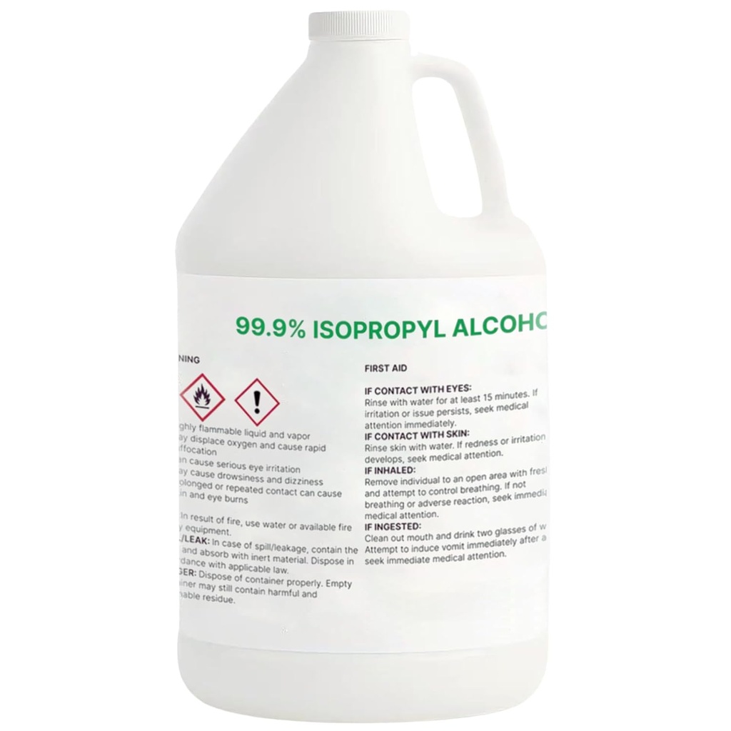 99% Pure Isopropyl Alcohol, 99 Percent IPA 1 Gallon, USP Grade, Made in The USA (4 Quarts, 1 Gallon,128 fl oz)