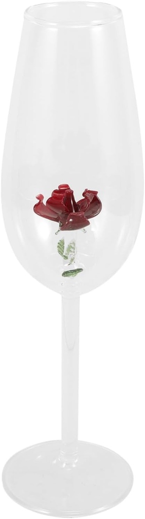 Ciieeo Chic Rose Crystal Wine Glass Unique Goblet for Cocktails Wine Liquor for Home Hotel Banquet Party