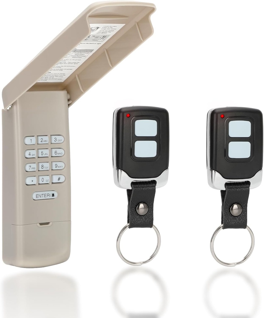 Garage Door Opener Keypad with 2 Garage Door Opener Remote for Liftmaster Chamberlain Craftsman,893MAX 373LM 371LM 877MAX 877LM G940EV-P2 CMXZDCG440 878MAX,Purple Green Yellow Red Orange Learn Button