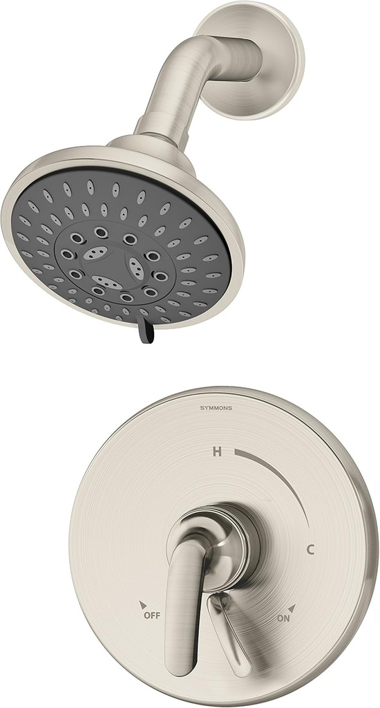 Symmons S-5501-STN-1.5-TRM Elm Single Handle 5-Spray Shower Trim with Secondary Volume Control in Satin Nickel - 1.5 GPM (Valve Not Included)
