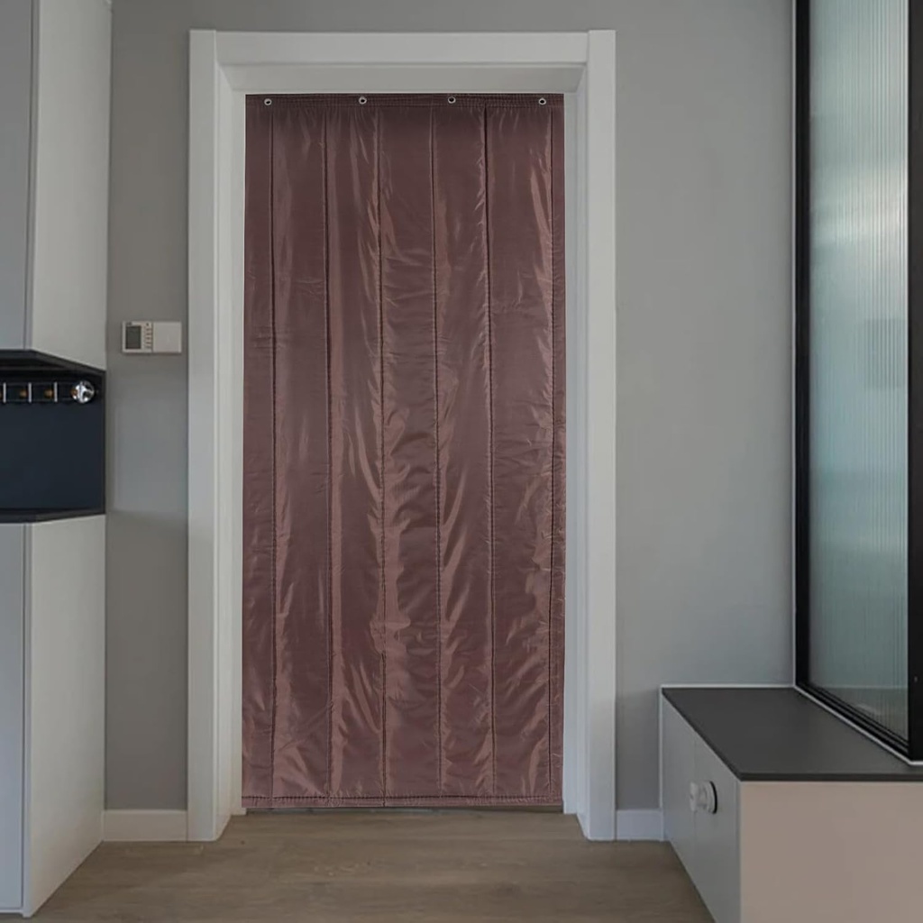 Thermal Insulated Door Curtain, Winter Doorway Cover Screen, Noise Barrier Soundproof Blanket for Living Room Garage Front Door Patio Kitchen (35.5 * 83 inch)