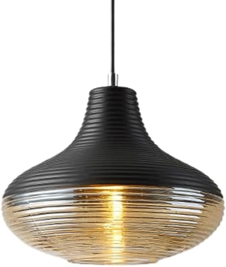 American Simple Creative Threaded Glass Chandeliers丨Bedroom Dining Room Living Room Personalised Hanging Lamp丨LEDE27 Light Source Pendant Lightled丨Modern Simple Home Lighting Fixtures丨Diameter 26cm