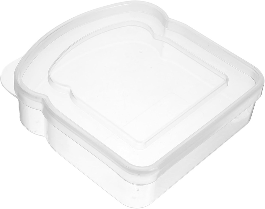 Transparent Sandwich Container with Lid Leak Outdoor Bread Box for Toast and Sandwich Storage Reusable Food Storage Case for Picnic Camping Kitchen Home and Office Use