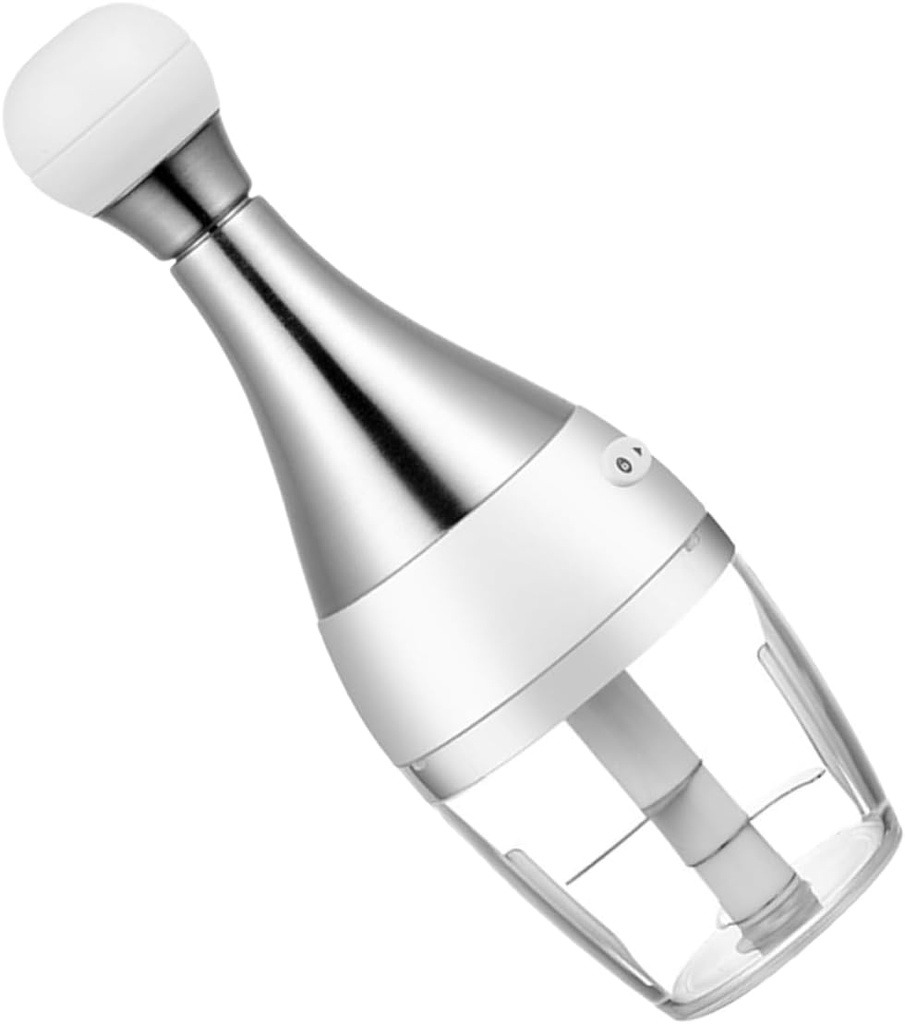 PRETYZOOM Manual Garlic Mincer with Blades Portable Kitchen Food Processor for Chopping Garlic Onions Nuts and Vegetables Easy to Clean Vegetable Blender