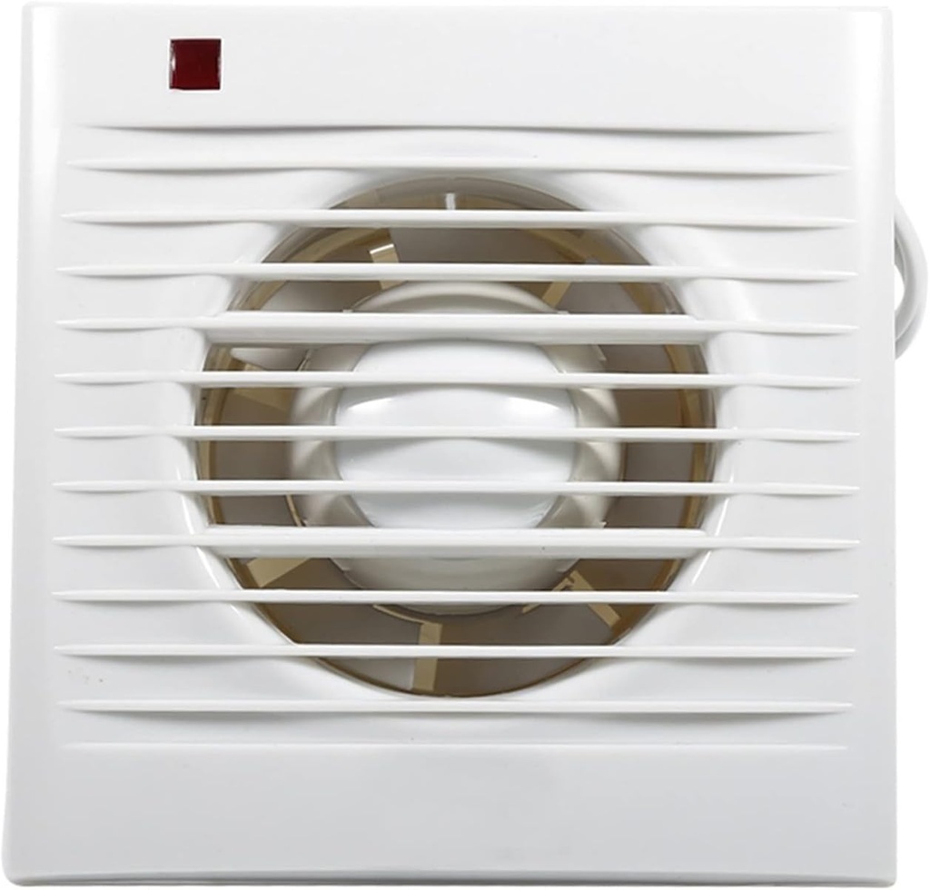 Ventilation Fan 4"" Ventilating Exhaust Extractor Fan for Bathroom Toilet Kitchen Window Wall Mounted Bathroom Kitchen Wall Square Exhaust Fan, White ventilating Fan,