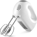 White Whisk,5 Speed Hand Mixer Electric, 125W Power Kitchen Hand Mixers Electric Beater Baking Automatic Egg Beater fine