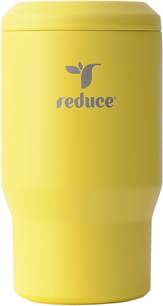 Reduce 4-in-1 Drink Cooler - Versatile Can & Bottle Holder with Vacuum Insulation - Keeps Drinks Cold Up to 4 Hours - Includes Bottle Opener - Fits Cupholders & Dishwasher Safe - 14oz - Pina Colada