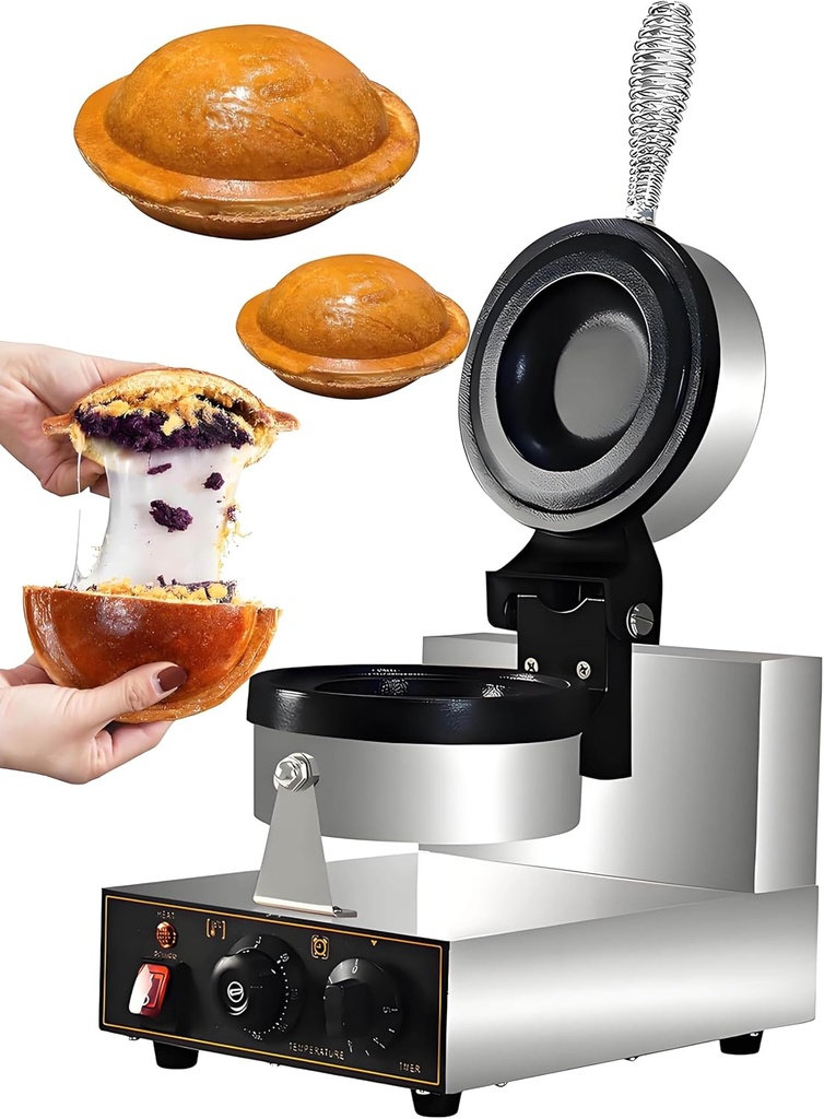 Commercial Burger Waffle Maker,Double-sided Heating,1300 W UFO Ice Cream Filling Burger Machine,for Fast Food Restaurants Small Shops,220V