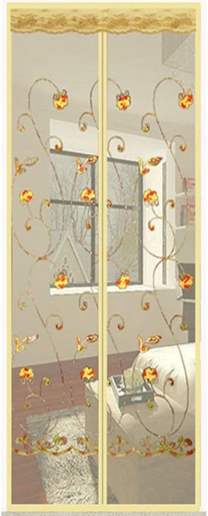Screen Door,Magnetic Screen Door,Magnetic Screen Door 28"" x 79"" Reinforced Fiberglass Mesh Curtain Front Door Screen with Full Frame Hook&Loop(Beige1,32"" x 79"")